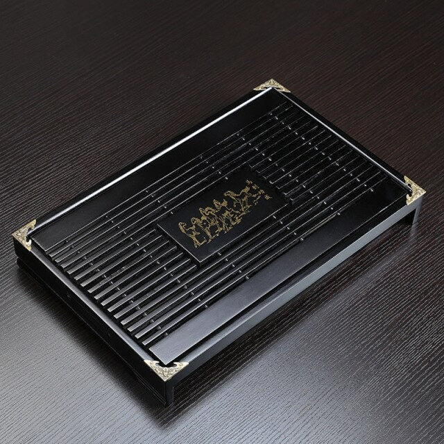 TeaFlow Kung-Fu Teebretttisch | Teetablett mit Wasserspeicher | Traditionelles Design für Teezeremonien & Dekoration