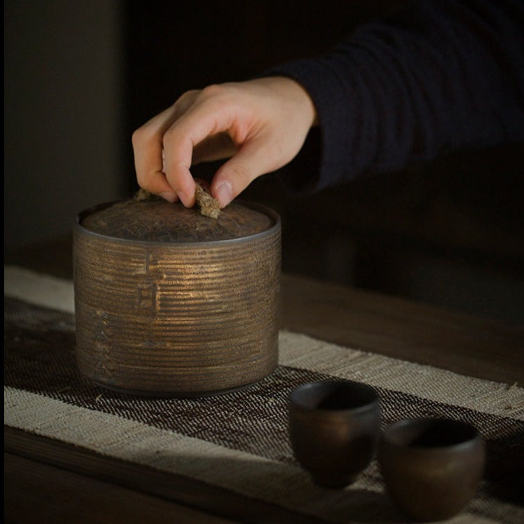 CeramoServe Steinzeug-Kanisterset | Modernes Design | Vorratsbehälter mit Deckel | Ideal für Küche & Haushalt