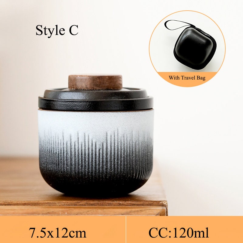 TravelBrew Gaiwan Teeset | Kungfu-Teezeremonie für unterwegs | Ideales Reisegeschenk mit Teekanne & Teetasse