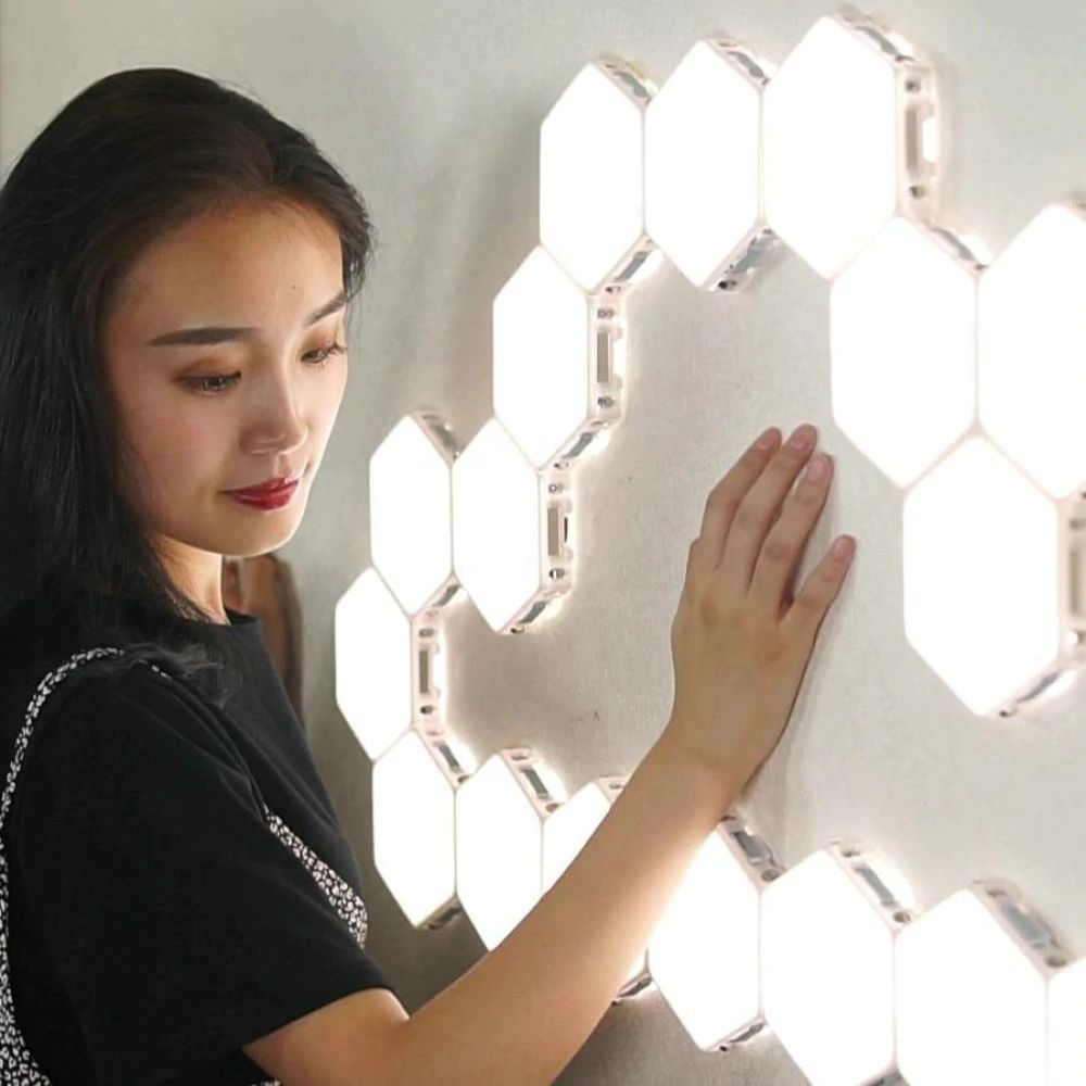 TouchHex Modular LED Berührungslicht | Kreatives Wandpanel | Intelligente Touch-Steuerung | Dimmbare LED-Beleuchtung für Zuhause & Büro