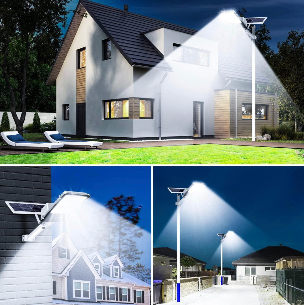 SunRay 1000W Solar-Straßenleuchte | LED Außenbeleuchtung | Wasserdicht | Bewegungssensor | Nachhaltige Energie