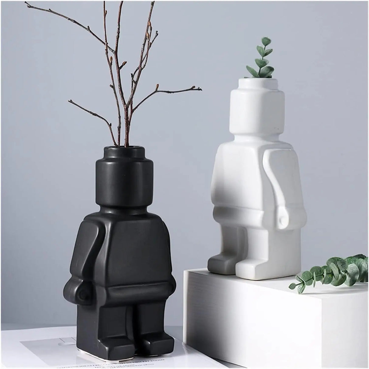 BrikVase Keramik-Vase im Lego-Stil | Kreative Deko | Stilvolle Wohnaccessoires