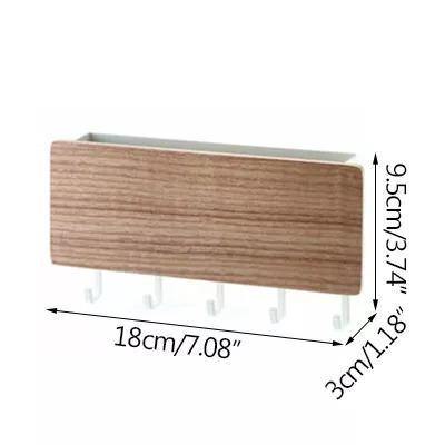 KeyOrganize Holz Schlüsselhalter Wandregal | Multifunktional & Stilvoll | Wand-Deko & Aufbewahrung