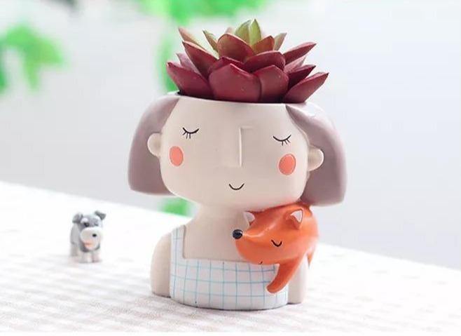 PlantJoy Keramik-Pflanztopf | Fröhliches Design | Handbemalt | Perfekt für Zimmerpflanzen