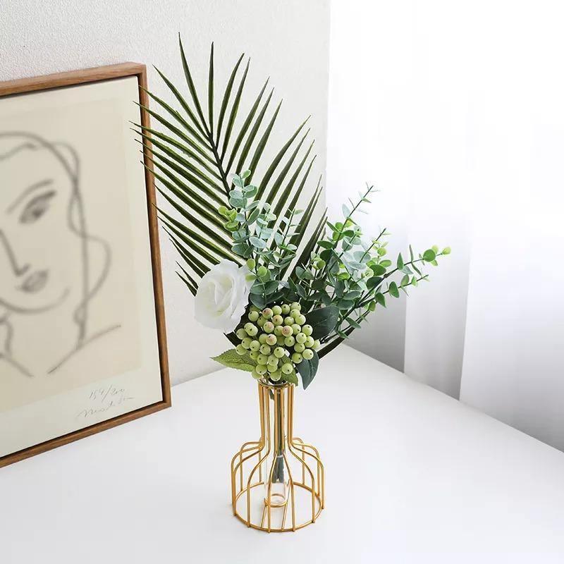 VaseTech Testrohr-Vase mit Metallständer | Modernes Design | Minimalistische Dekoration für Zuhause & Büro