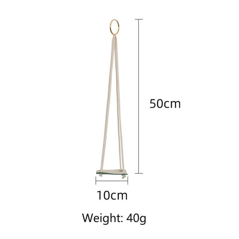 VegaBloom Pflanzenhänger aus veganem Leder & Seil | Stylischer Hängepflanzenhalter | Nachhaltige Pflanzen-Deko