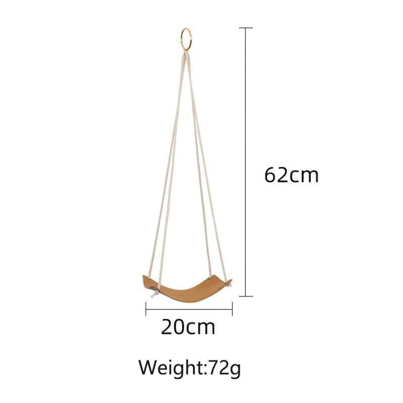 VegaBloom Pflanzenhänger aus veganem Leder & Seil | Stylischer Hängepflanzenhalter | Nachhaltige Pflanzen-Deko