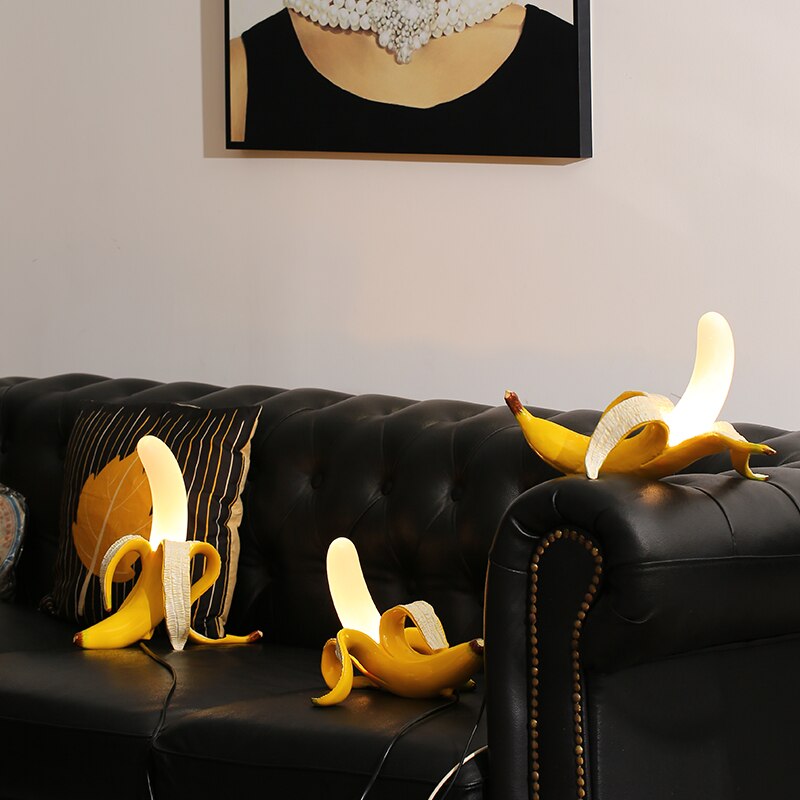 GoldenGlow Art Deco Tischlampe | Banane Design | Modern & Stilvoll | Elegante Beleuchtung
