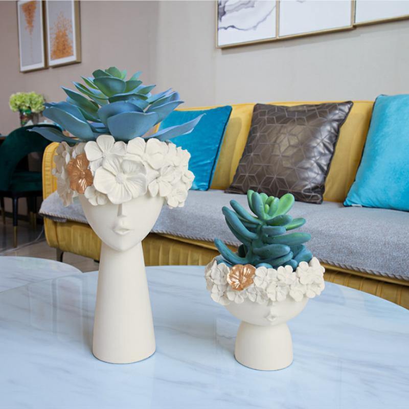 FloraCrown Blumenkranz Vase | Handgefertigte Blumendeko | Elegante Wohnakzente | Verschiedene Größen