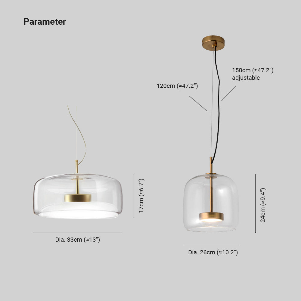 AmberGlow LED Pendelleuchte | Retro Metall & Glas | Elegante Raumbeleuchtung