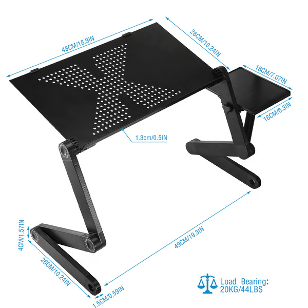 Elevate360 Ergonomischer Laptopständer | Höhenverstellbar & 360° drehbar | Flexibler Notebookhalter für Zuhause & Büro