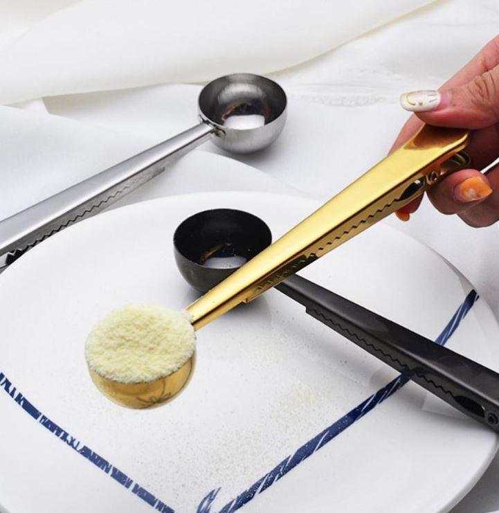 JavaClip – 2-in-1 Kaffeelöffel mit Beutelverschluss | Praktisch | Vielseitig | Küchenzubehör