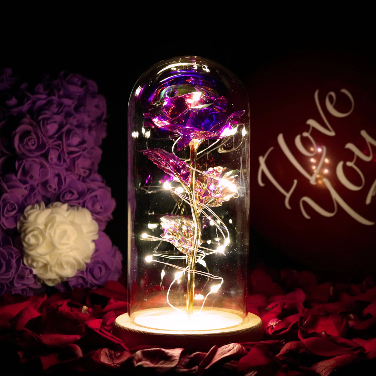 StarBloom Ewige Rose Lampe | LED-Galaxie-Licht | Romantische Dekoration | Perfektes Geschenk