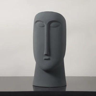 ArtVisage Abstrakte Gesichtsvase | Skulpturales Design | Handgefertigte Deko-Vase | Modernes Wohnaccessoire
