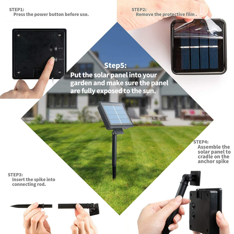 LumenVibe Solar Lichterkette für Außen | Wasserdicht | Solar-Gartenbeleuchtung | Stimmungsvolle Dekoration