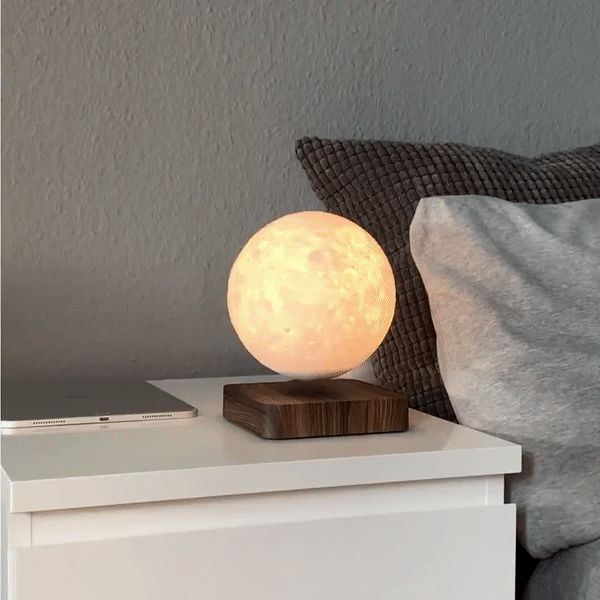 LunaLev Schwebende Mondlampe | LED Dekolicht | Magnetische Schwebetechnologie | Stimmungslicht für Zuhause