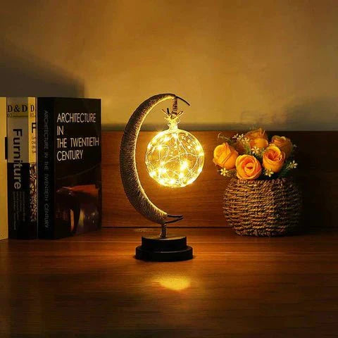 LunaLite Mondlampe | 3D LED Lampe in Mond-Design | Kabellos & Dimmer | Stimmungslicht für Zuhause