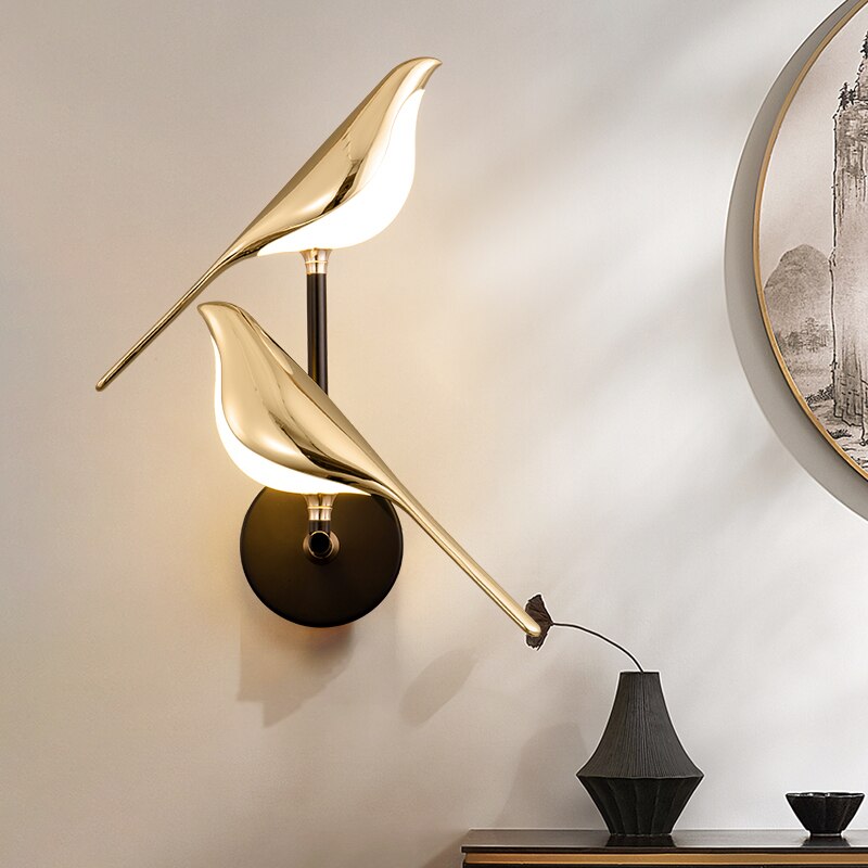 BirdLight Moderne LED Wandleuchte | Vogel Design Wandlampe | Einzigartiges Dekorlicht für Zuhause