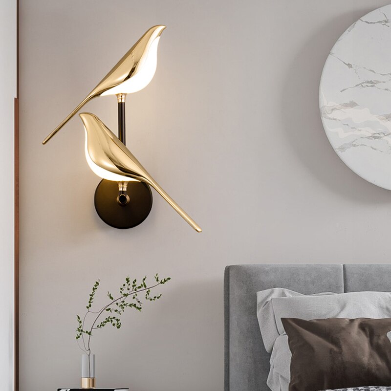 BirdLight Moderne LED Wandleuchte | Vogel Design Wandlampe | Einzigartiges Dekorlicht für Zuhause