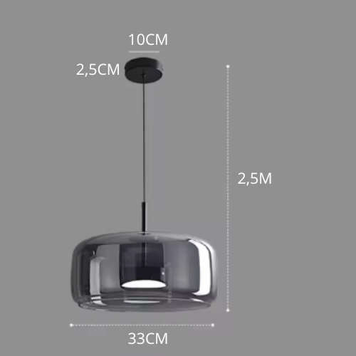 LumiPure Glas Pendelleuchte | Modernes Design | Stimmungslicht | Perfekt für Esszimmer & Wohnzimmer