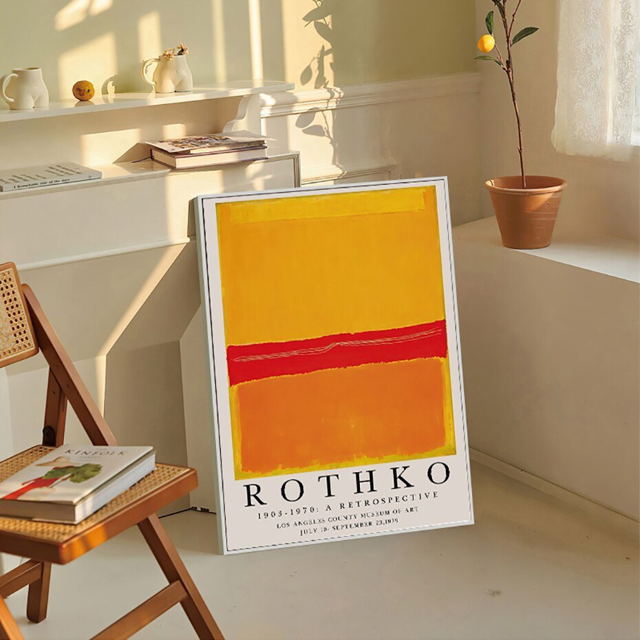 ArtLuxe Moderne Abstrakte Rothko Wandkunst Poster | Leinwand | Minimalistisches Design | Deko für Wohnzimmer & Büro