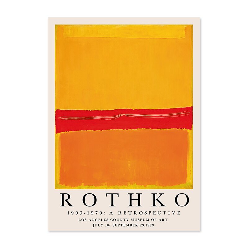 ArtLuxe Moderne Abstrakte Rothko Wandkunst Poster | Leinwand | Minimalistisches Design | Deko für Wohnzimmer & Büro
