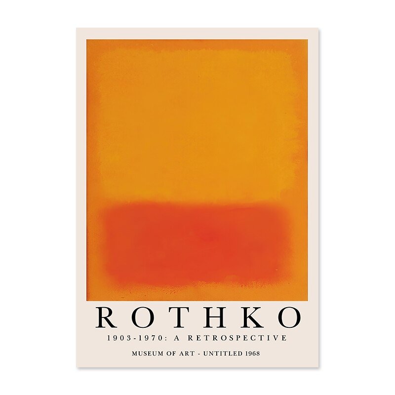 ArtLuxe Moderne Abstrakte Rothko Wandkunst Poster | Leinwand | Minimalistisches Design | Deko für Wohnzimmer & Büro