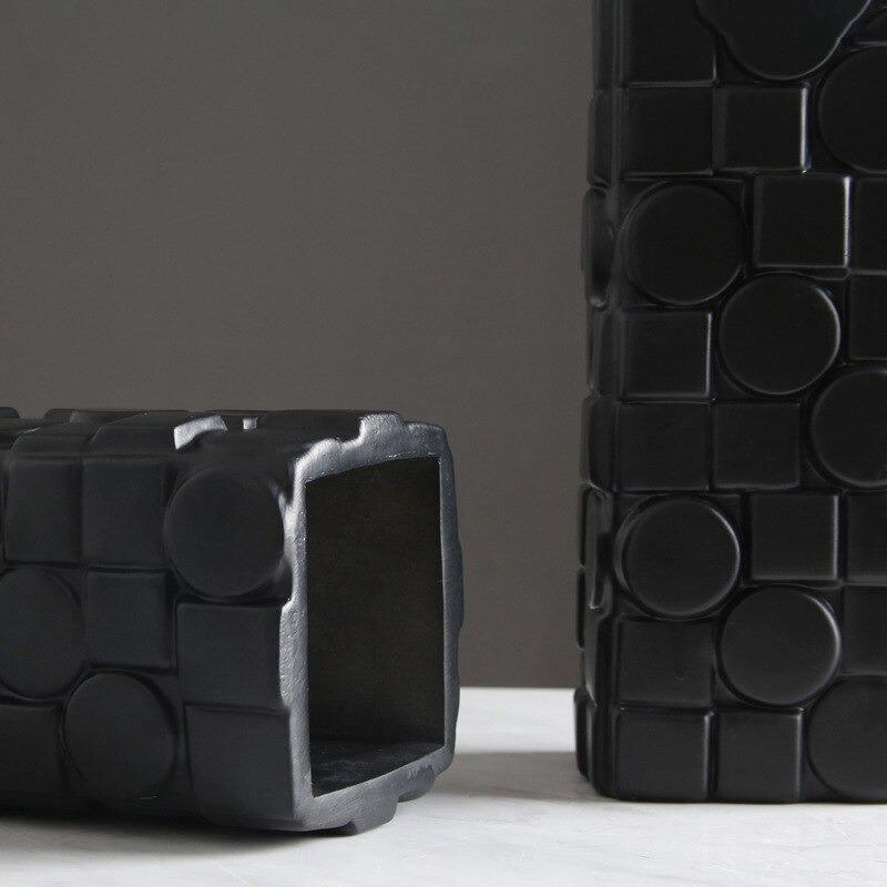 MosaLuxe Minimalistische Mosaikvasen | Zeitloses Design | Dekorative Keramikvasen | Modernes Wohnaccessoire
