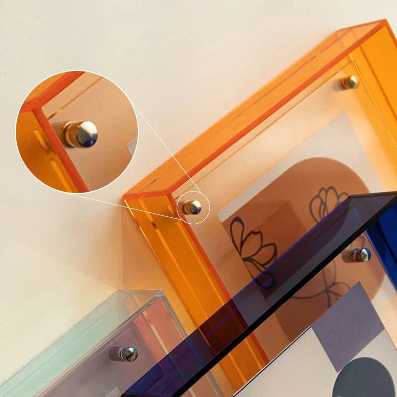 FloatFrame Neon Acryl Bilderrahmen | Schwebendes Design | Elegante Deko für Fotos & Kunstwerke