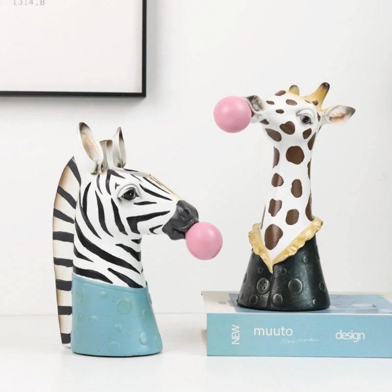 BubbleBeast Tierische Deko-Vase | Kreative Blumenvase mit Charakter