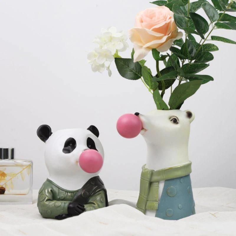 BubbleBeast Tierische Deko-Vase | Kreative Blumenvase mit Charakter