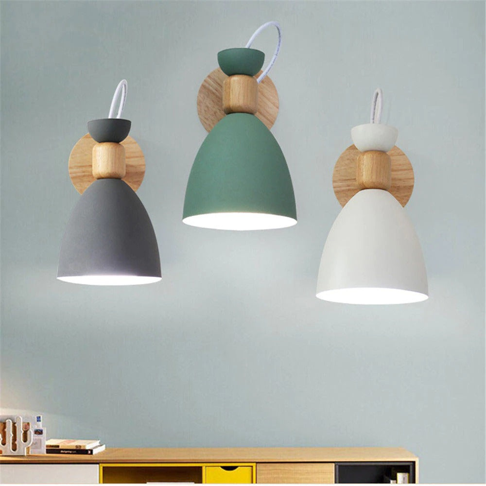 GlowWood Moderne LED-Holz Schlafzimmer Wandlampe | Minimalistisches Design | Warmweißes Licht | Energieeffizient
