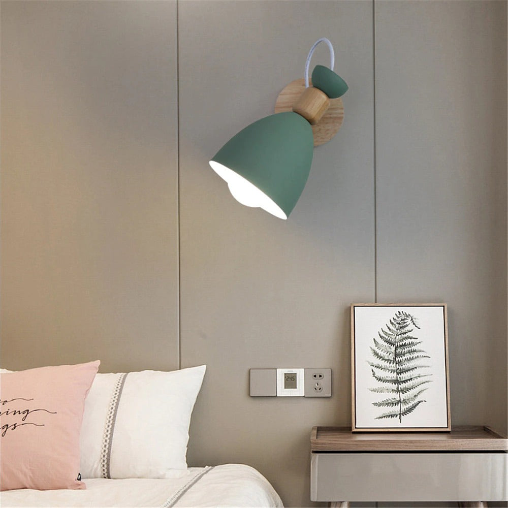 GlowWood Moderne LED-Holz Schlafzimmer Wandlampe | Minimalistisches Design | Warmweißes Licht | Energieeffizient
