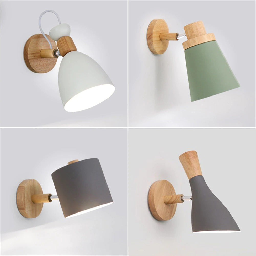 GlowWood Moderne LED-Holz Schlafzimmer Wandlampe | Minimalistisches Design | Warmweißes Licht | Energieeffizient