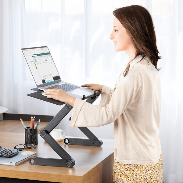 Elevate360 Ergonomischer Laptopständer | Höhenverstellbar & 360° drehbar | Flexibler Notebookhalter für Zuhause & Büro