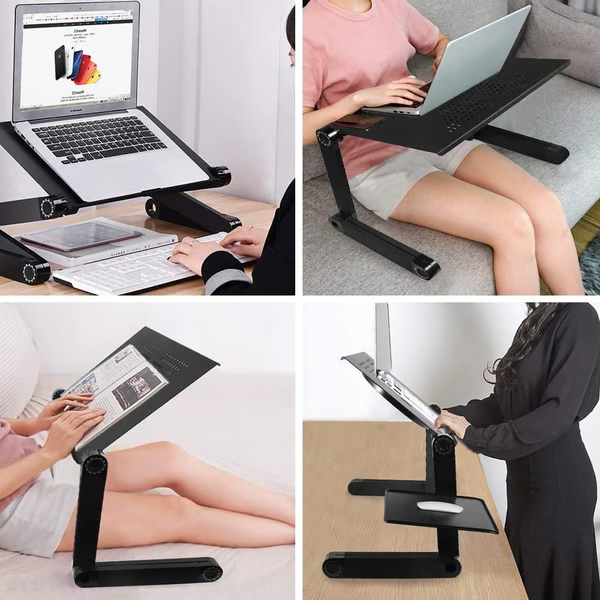 Elevate360 Ergonomischer Laptopständer | Höhenverstellbar & 360° drehbar | Flexibler Notebookhalter für Zuhause & Büro