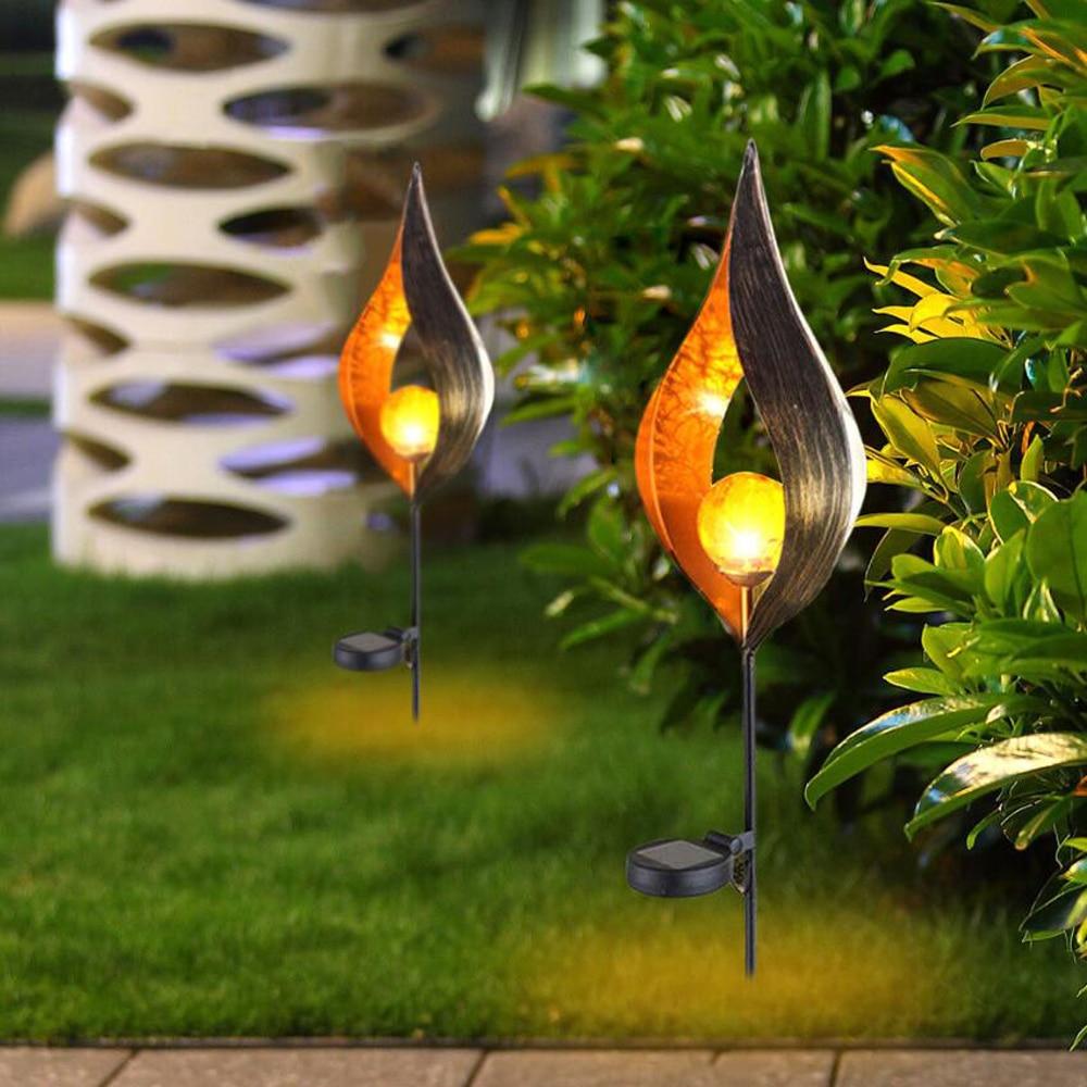 IgnisLuxe LED Gartenleuchte mit Künstlicher Flammenoptik | Solarbetrieben | Stimmungsvolle Außenbeleuchtung | Dekor für Garten & Terrasse