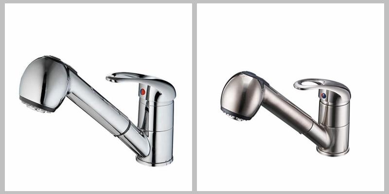 AquaGlide Kupfer Küchenarmatur mit ausziehbarer Brause | Deckmontage | Modernes Design | Flexibel & Langlebig