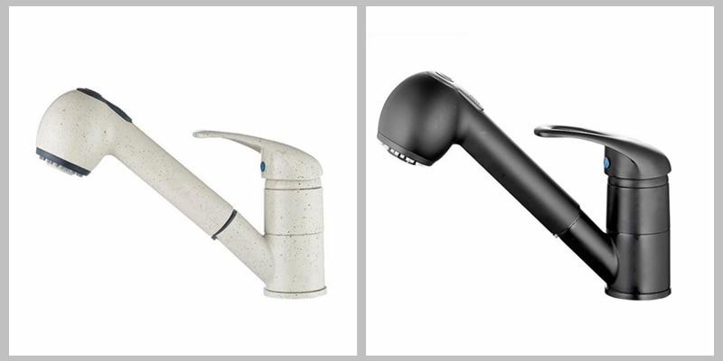 AquaGlide Kupfer Küchenarmatur mit ausziehbarer Brause | Deckmontage | Modernes Design | Flexibel & Langlebig