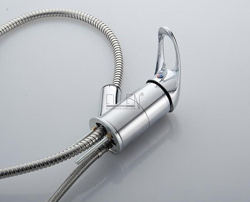 AquaGlide Kupfer Küchenarmatur mit ausziehbarer Brause | Deckmontage | Modernes Design | Flexibel & Langlebig