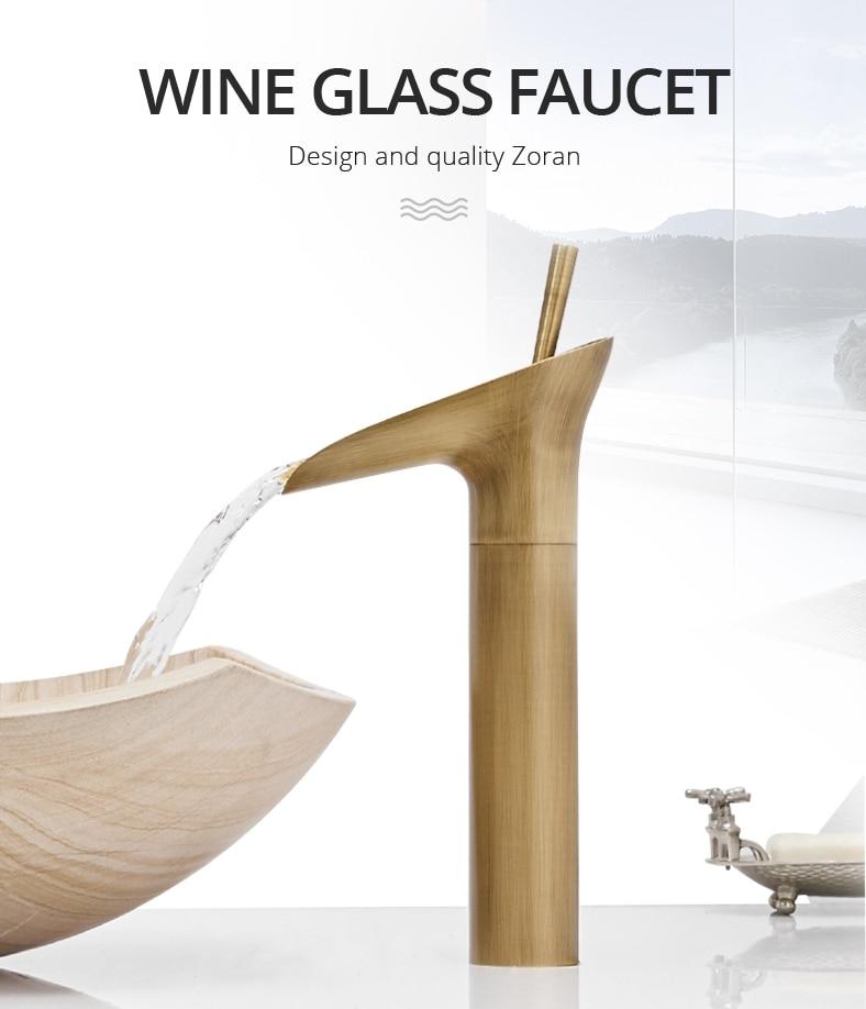 AquaZenith - Stilvolle Wasserfall Badezimmerarmatur | Einhebelmischer | Modernes Design