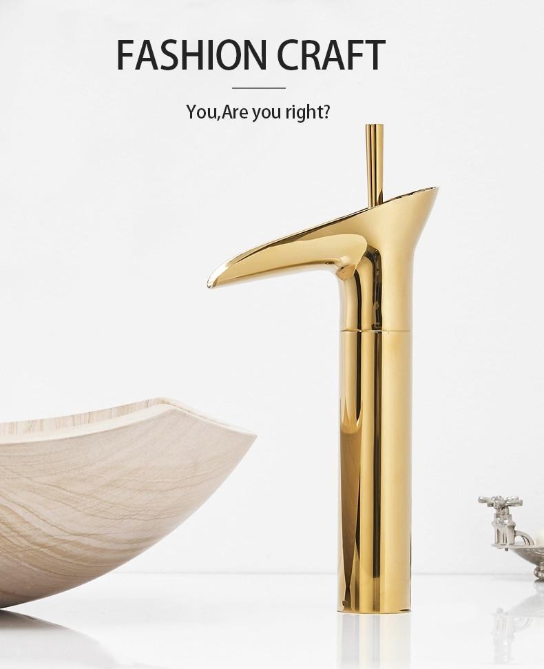 AquaZenith - Stilvolle Wasserfall Badezimmerarmatur | Einhebelmischer | Modernes Design