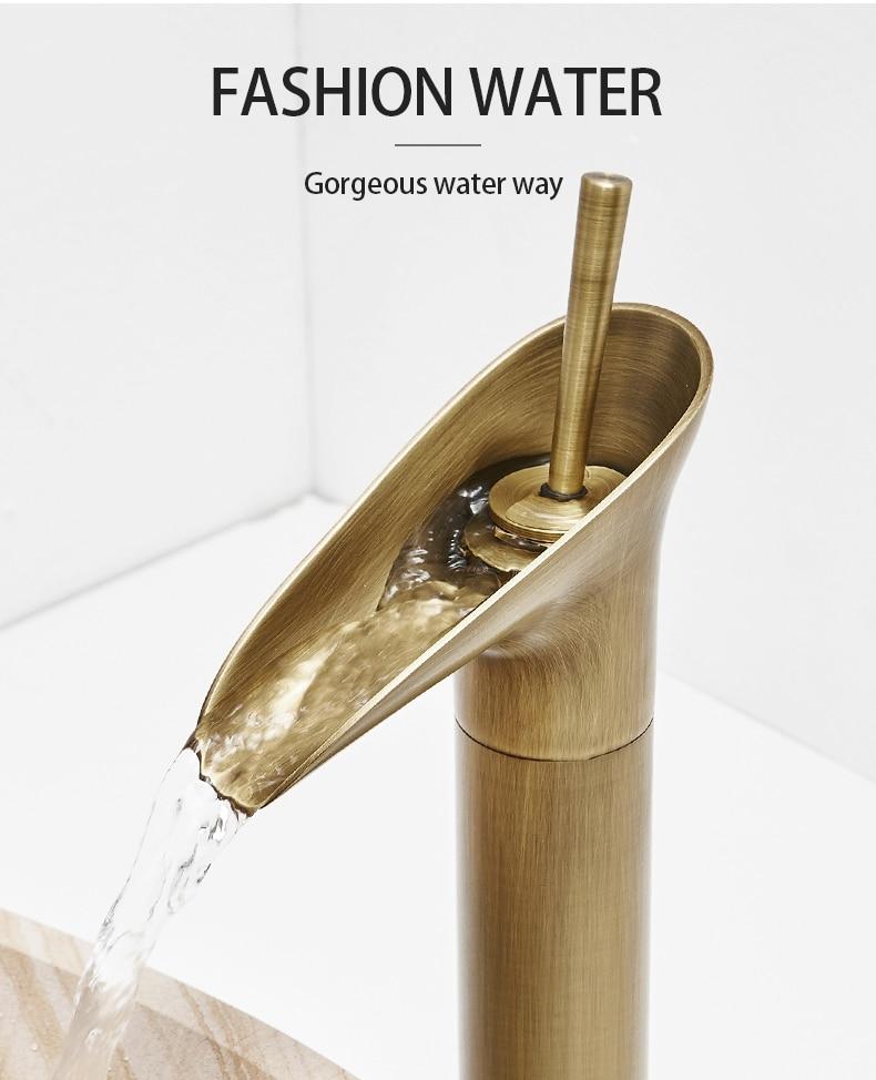 AquaZenith - Stilvolle Wasserfall Badezimmerarmatur | Einhebelmischer | Modernes Design