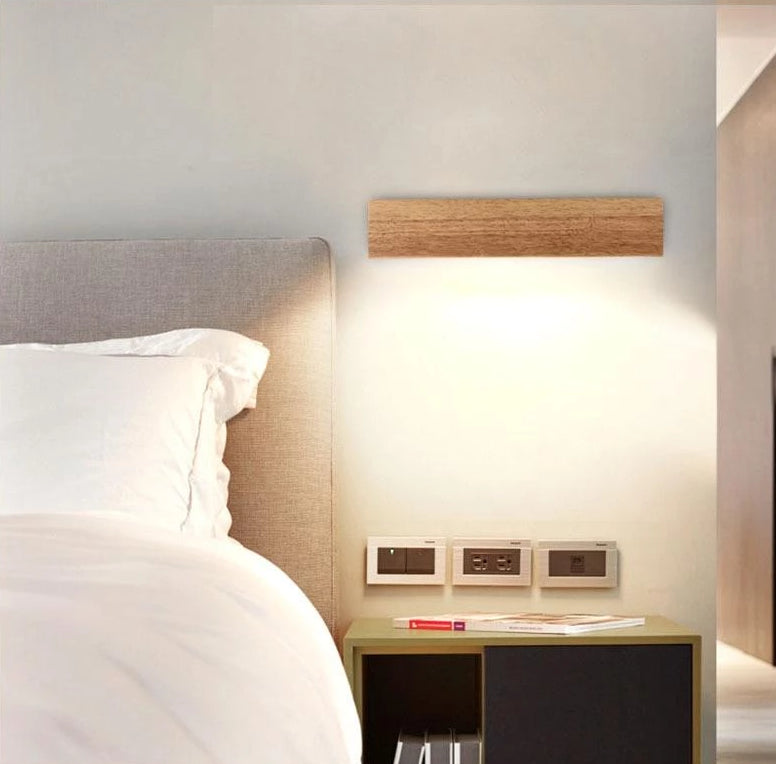 LumaOak Holzregal mit integrierter Lampe | Modernes Design | LED Beleuchtung | Multifunktionale Deko