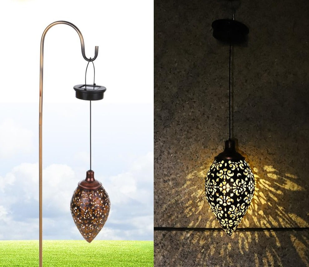 LunaCast Outdoor Laterne | Schattenwurf-Design | Hängend & mit Erdspieß