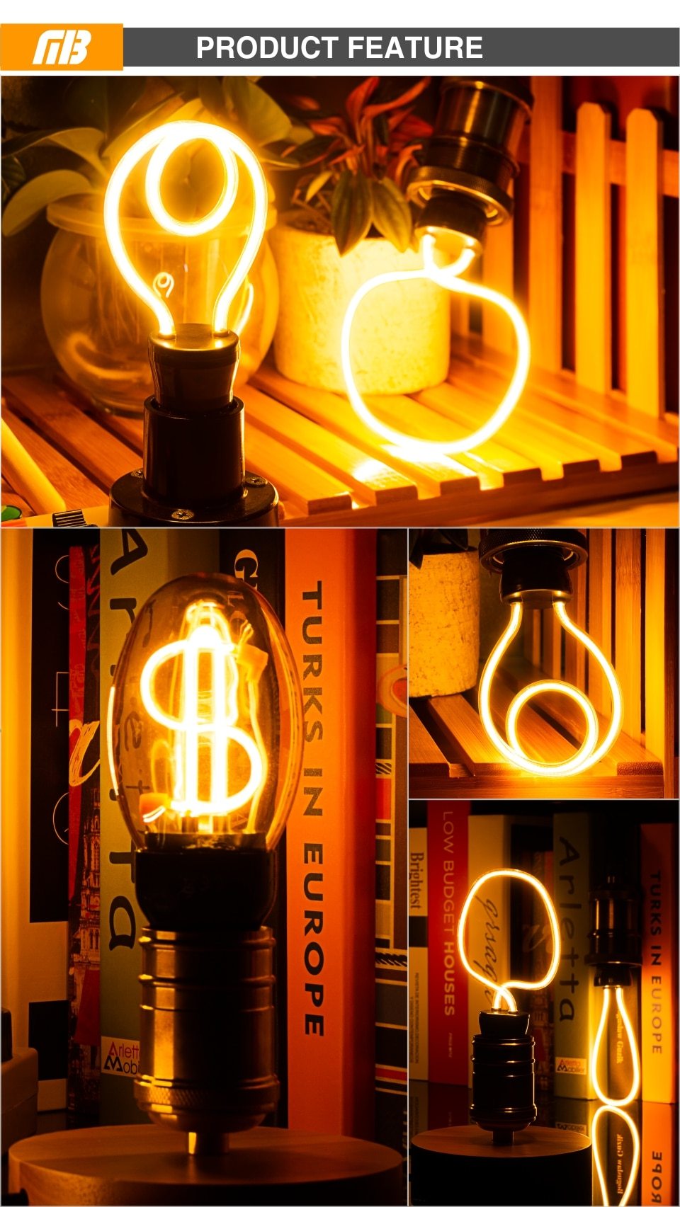 VintaraLux Klassische Vintage LED Glühbirne | Energiesparend & Dekorativ | Perfekt für Pendelleuchten & Kronleuchter