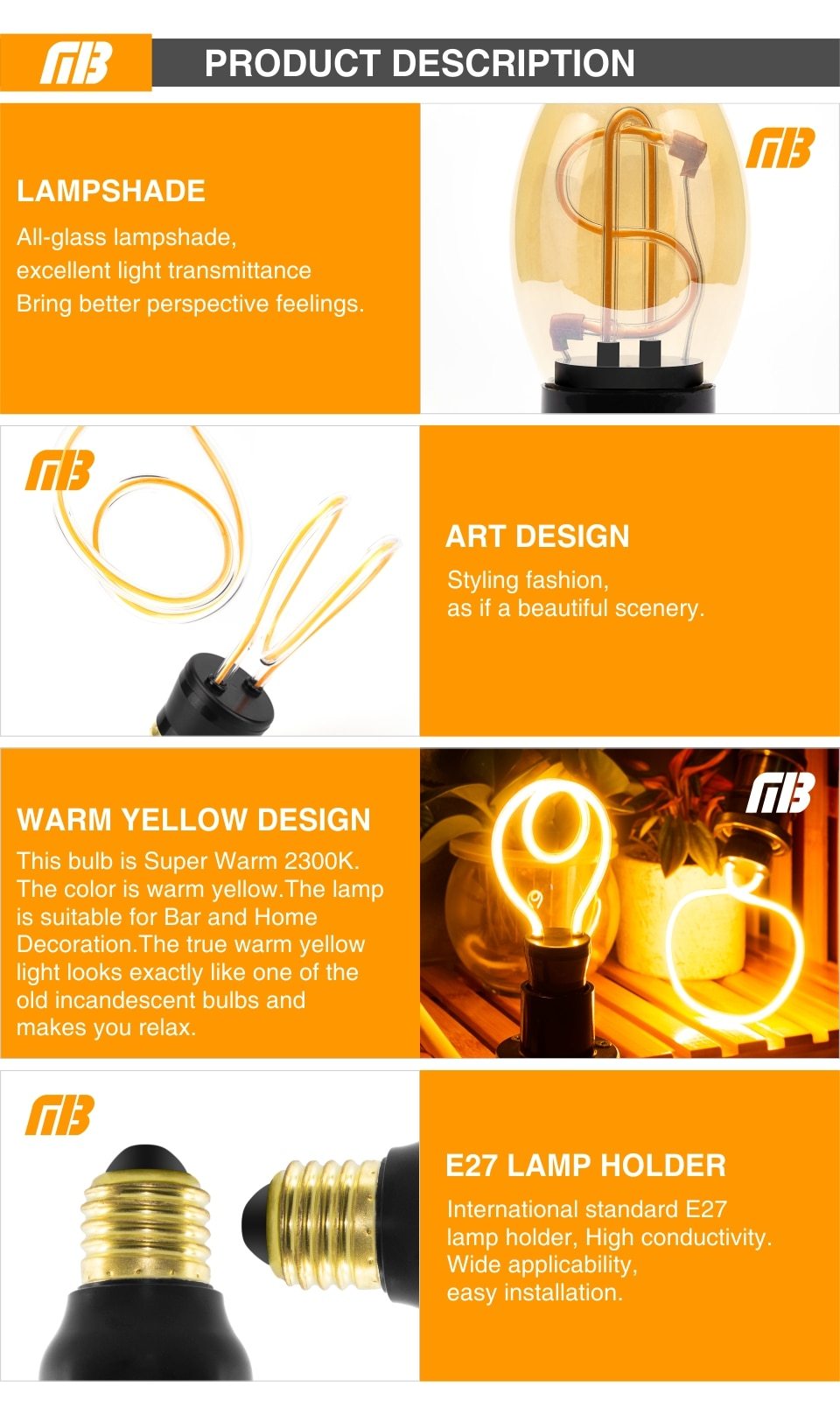 VintaraLux Klassische Vintage LED Glühbirne | Energiesparend & Dekorativ | Perfekt für Pendelleuchten & Kronleuchter