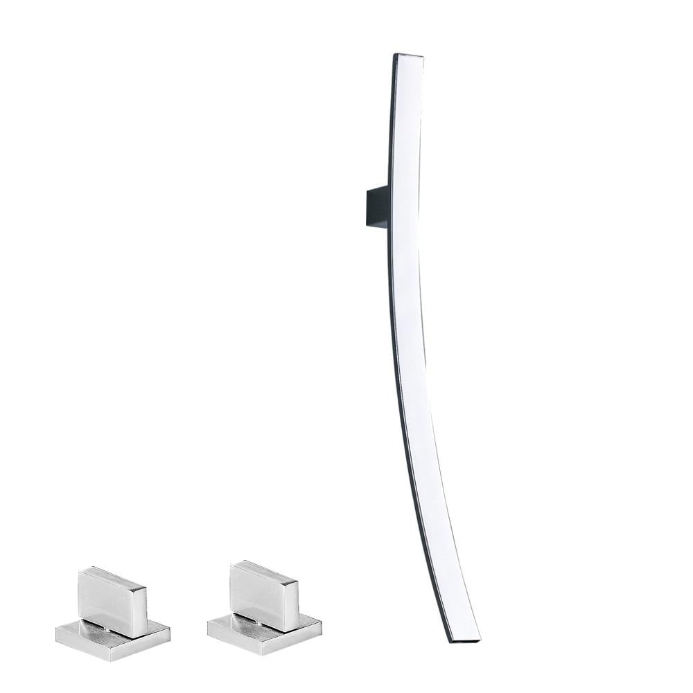 AquaCascade Wandarmatur mit Wasserfall-Auslauf | Modernes Design | Stilvolle Badezimmerarmatur