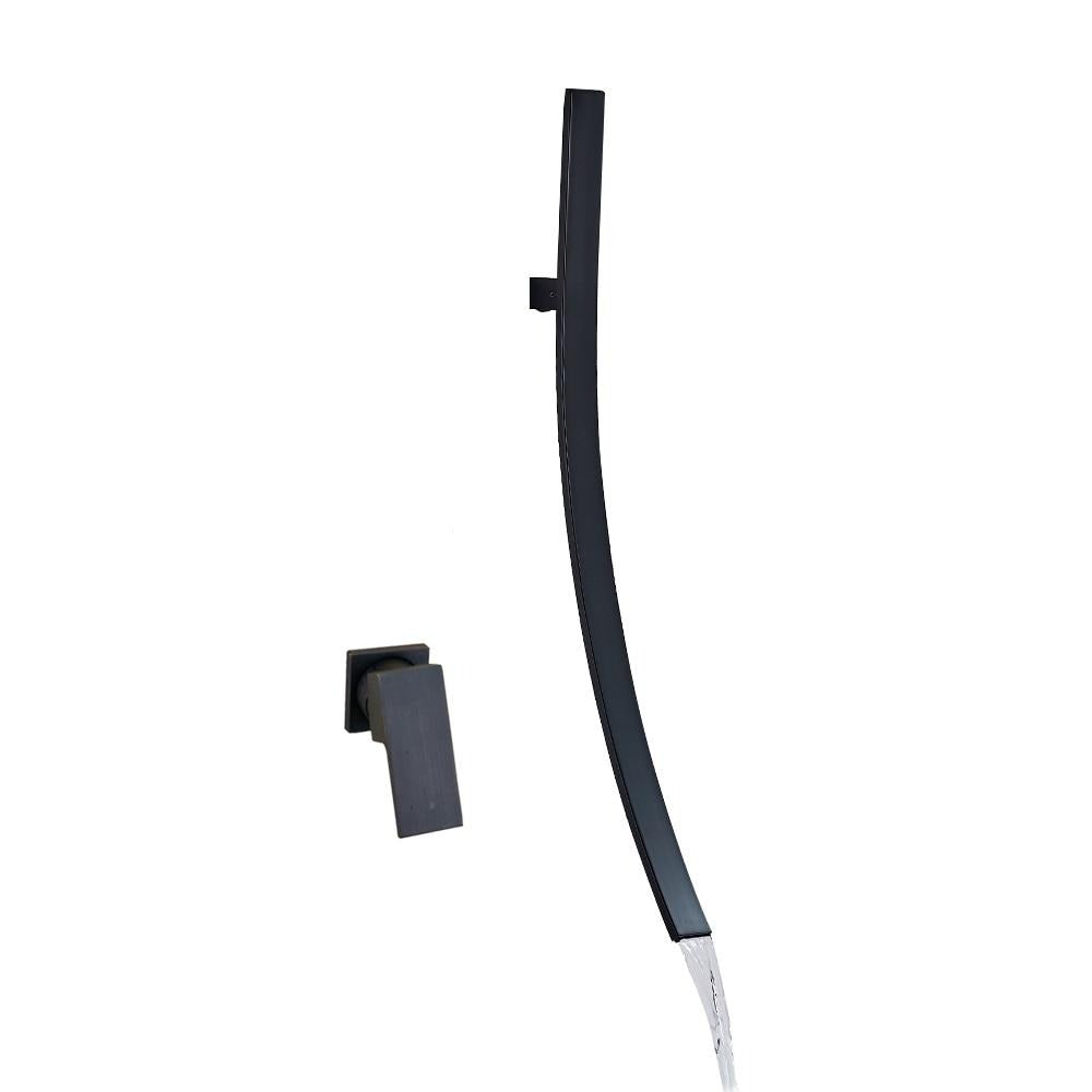 AquaCascade Wandarmatur mit Wasserfall-Auslauf | Modernes Design | Stilvolle Badezimmerarmatur