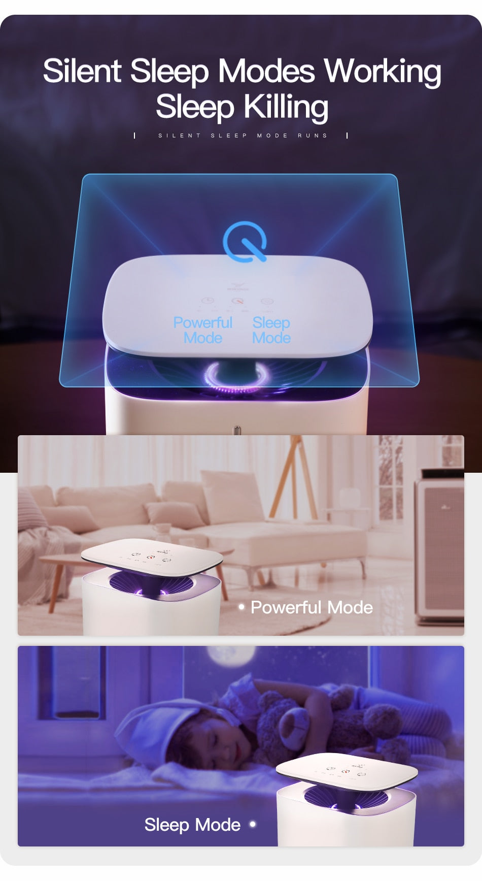 InstaTrap LED Mückenvernichter-Fallenlampe | Effektiv gegen Insekten | Leise & Sicher